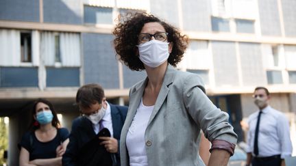 Emmanuelle Wargon, ministre déléguée au logement, à Marseille (Bouches-du-Rhône), le 30 juillet 2020. (CLEMENT MAHOUDEAU / AFP)