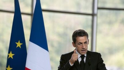 Nicolas Sarkozy à Belfort, le 8 septembre 2011 (AFP/SEBASTIEN BOZON)