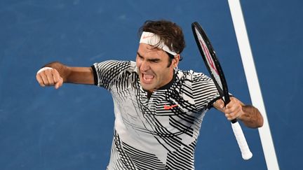 Roger Federer a remporté l'Open d'Australie à Melbourne,&nbsp;dimanche 29 janvier 2017, en battant Rafael Nadal. (SAEED KHAN / AFP)