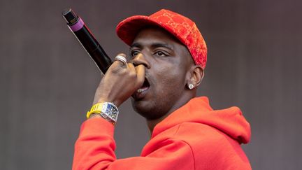 Le rappeur américain Young Dolph, le 9 novembre 2019 lors d'un concert à Houston au Texas (Etats-Unis).&nbsp; (SUZANNE CORDEIRO / AFP)