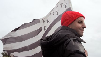 Un "Bonnet rouge" breton, le 5 novembre 2013 &agrave; Plouegat-Moysan (Finist&egrave;re). (DAMIEN MEYER / AFP)