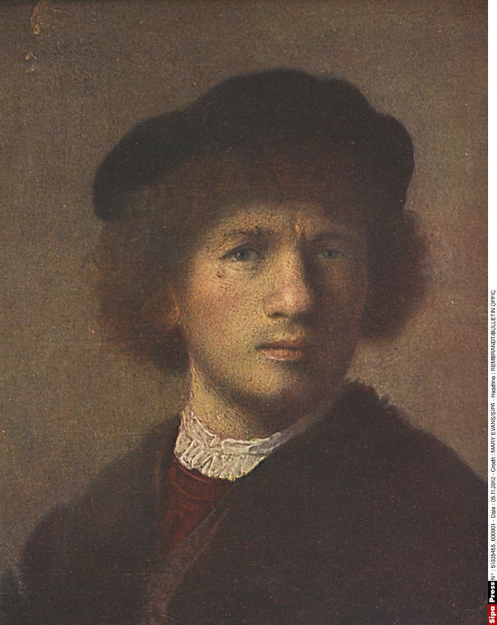 Un autoportrait de Rembrandt en jeune homme. (MARY EVANS / SIPA)