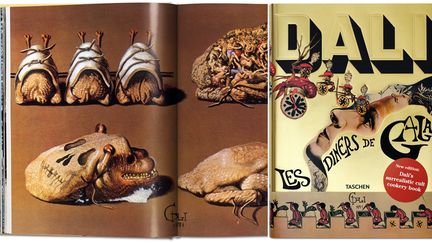 "Les Dîners de Gala" de Salvador Dali Page 32 et couverture de l'édition internationale.
 (Taschen)