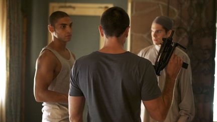 Nassim Si Ahmed (à gauche), Dimiti Storoge (de dos) et François Civil, trois des protagonistes de "Made in France".
 (Emmanuelle Jacobson-Roques / Pretty Pictures)