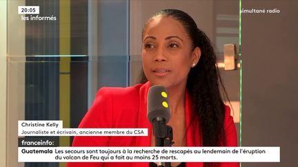 Christine Kelly, journaliste et écrivain, ancienne membre du CSA sur franceinfo, le 4 juin 2018. (FRANCEINFO / RADIOFRANCE)