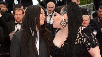 Beth Ditto, la chanteuse de Gossip, avec sa girlfriend Kristen
 (AFP)