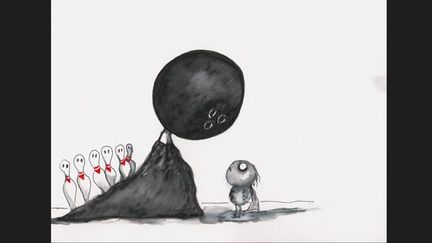 Tim Burton, Sans titre (The World of Stainboy – Le Monde de l’Enfant tache). 2000.
 (2011 Tim Burton - Collection privée)