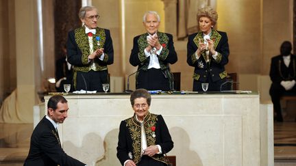 Simone Veil le 18 mars 2010 à l'Académie française. (PHILIPPE WOJAZER / POOL)