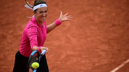 Victoria Azarenka, ici sur la terre battue parisienne, a été éliminée dès le 2e tour de Roland-Garros. (MARTIN BUREAU / AFP)