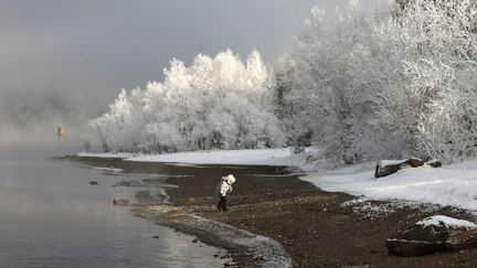 Russie, fleuve Ienisse&iuml;, le 13 d&eacute;cembre 2011. (ILYA NAYMUSHIN / REUTERS)