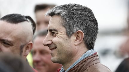 Le député La France Insoumise François Ruffin lors d'une manifestation à Gournay-sur-Aronde (Oise), le 6 avril 2023. (SAMEER AL-DOUMY / AFP)