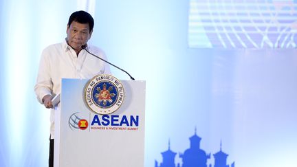 Le président&nbsp;Rodrigo Duterte à Ventiane, au Laos, le 6 septembre 2016. (NOEL CELIS / AFP)