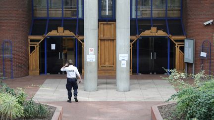 L'entrée du palais de justice de Bobigny (Seine-Saint-Denis). (LUDOVIC MARIN / AFP)