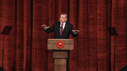 Le président Erdogan à Ankara, le 29 juillet 2016. (AHMET IZGI / ANADOLU AGENCY / AFP)