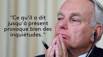 Le ministre des Affaires étrangères Jean-Marc Ayrault, sur France 2, le 9 novembre 2016. (REUTERS)