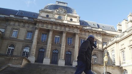 La cour d'honneur du palais de justice de Paris, le 2 f&eacute;vrier 2014. (MAXPPP)