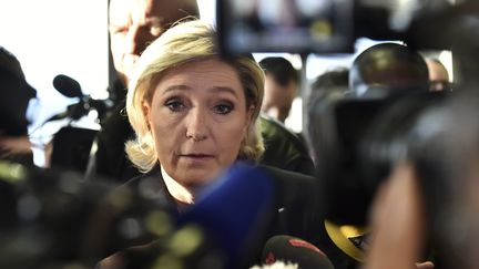 Marine Le Pen, à Forbach, le 18 janvier 2017. (PATRICK HERTZOG / AFP)