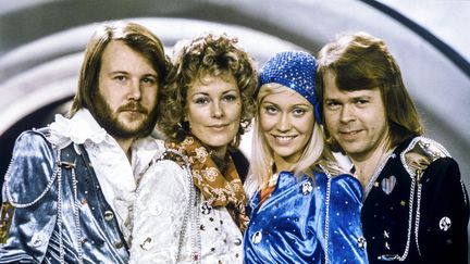 Le groupe suédois ABBA :&nbsp;Benny Andersson, Anni-Frid Lyngstad, Agnetha Faltskog and Bjorn Ulvaeus (de gauche à droite).&nbsp; (OLLE LINDEBORG / TT NEWS AGENCY)