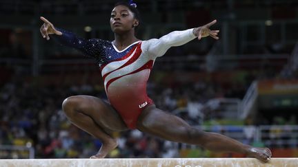 Simone Biles, 19 ans  (THOMAS COEX / AFP)