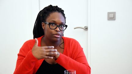 Sibeth Ndiaye, la porte-parole du gouvernement, à la préfecture des Pyrénées-Orientales à Perpignan, le 17 janvier 2020. (MICHEL CLEMENTZ / MAXPPP)