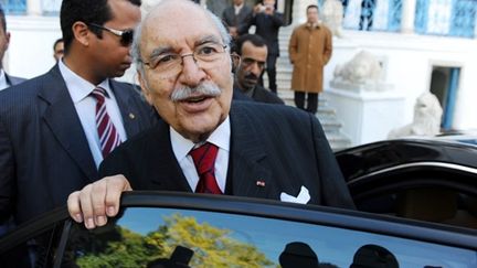 Le président tunisien par intérim, Foued Mebazaa, le 15 janvier 2011 à Tunis (AFP - FETHI BELAID)