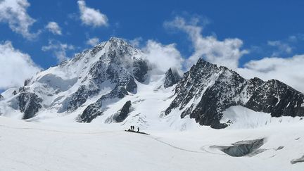 L'Aiguille du Chardonnet (3 824 m) dans le massif du Mont-Blanc. (LIONEL CARIOU / RADIO FRANCE)