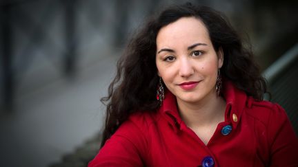 La youtubeuse scientifique Florence Porcel, le 7 janvier 2014. (MARTIN BUREAU / AFP)