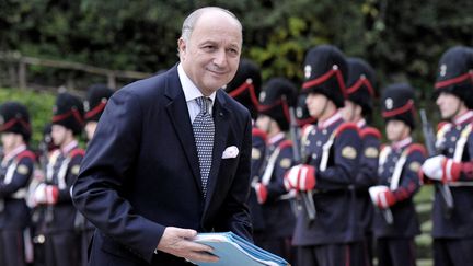 Laurent Fabius, le ministre des Affaires &eacute;trang&egrave;res, le 20 novembre 2013 &agrave; Rome (Italie). (LUIGI MISTRULLI / SIPA)