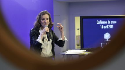 Nathalie Kosciusko-Morizet, vice-pr&eacute;sidente d&eacute;l&eacute;gu&eacute;e de l'UMP,&nbsp;donne une conf&eacute;rence de presse au si&egrave;ge de l'UMP, le 14 avril 2015. (  MAXPPP)