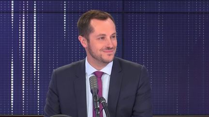 Nicolas Bay, eurodéputé du Rassemblement national, invité du "8h30 franceinfo", lundi 13 juillet 2020. (FRANCEINFO / RADIOFRANCE)