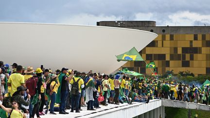 Des partisans de Jair Bolsonaro ont envahi le Congrès, à Brasilia, la capitale du pays, le 8 janvier 2023. (MAXPPP)