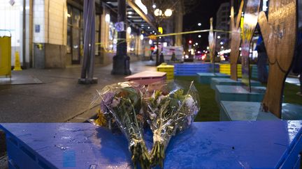 Un mort&nbsp;et sept blessés lors d'une fusillade à Seattle aux Etats-Unis, le 22 janvier 2020. (JASON REDMOND / AFP)