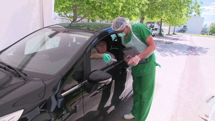 "Drive test" du CHU de Dijon (France 3 Bourgogne-Franche-Comté)