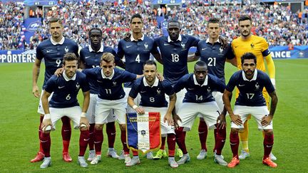 L'&eacute;quipe de France de football lors du match amical face &agrave; la Belgique, le 7 juin 2015 au Stade de France. (  MAXPPP)