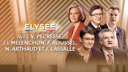 Avec Jean-Luc Mélenchon, Valérie Pécresse, Fabien Roussel, Jean Lassalle, Nathalie Arthaud
24 mars 2022 (ELYSEE 2022 / FRANCE 2)