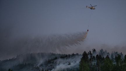 30 hectares ont brûlé, mais 150 hectares ont pu être préservés grâce aux conditions météorologiques favorables. (SEBASTIEN BOZON / AFP)