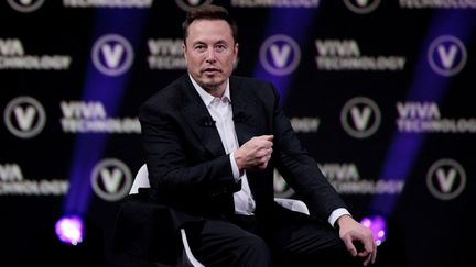 Elon Musk au salon VivaTech à Paris le 16 juin 2023. (JOEL SAGET / AFP)