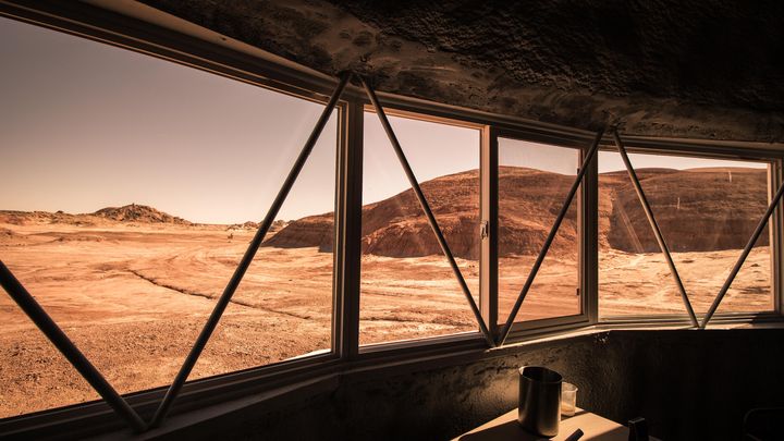 Les étudiants de l'Isae-Supaero vont devoir travailler ensemble dans des conditions de vies rudimentaires. Le 14 mars 2018 dans le désert de l'Utah (États-Unis). (EQUIPAGE ISAE SUPAERO MDRS / VIA AFP)