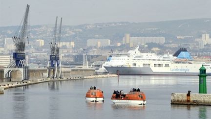 Les marins CGT de la compagnie SNCM sont en grève depuis le 31 janvier 2011. (AFP - Boris Horvat)