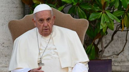 Le pape François à la basilique Sainte-Marie-Majeure, le 2 juin 2024 à Rome (Italie). (TIZIANA FABI / AFP)