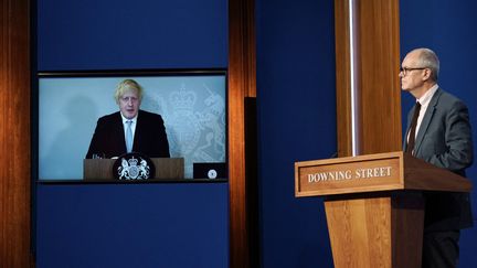 Le Premier ministre britannique, Boris Johnson, le 19 juillet 2021. (ALBERTO PEZZALI / AFP)