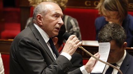 Gérard Collomb, le 11 avril 2018, à l'Assemblée nationale. (FRANCOIS GUILLOT / AFP)