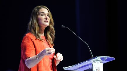 Melinda Gates, de la Fondation Bill et Melinda Gates, lors d'un séminaire du Fonds monétaire international (FMI) et de la Banque mondiale à Nusa Dua, sur l'île de Bali, en Indonésie, le 11 octobre 2018 (photo d'illustration). (SONNY TUMBELAKA / AFP)