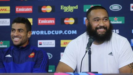 &nbsp; (Fofana et Atonio, reflets de la bonne humeur lors de la conférence de presse d'avant-match. © Maxppp)