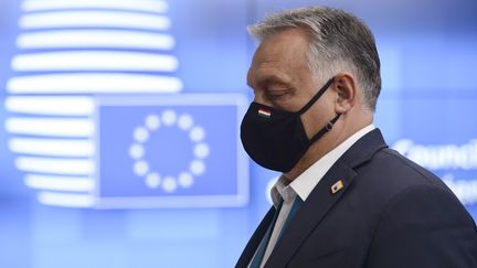 Le Premier ministre hongrois Viktor Orban à Bruxelles, le 16 octobre 2020. (JOHANNA GERON / POOL)