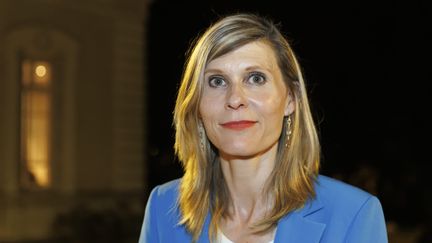 Virginie Duby-Muller, vice-présidente de LR, le 30 juin 2024 à Annecy (Haute-Savoie). (GR?GORY YETCHMENIZA / MAXPPP)