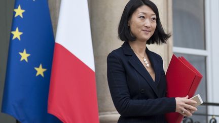 La ministre de la Culture Fleur Pellerin sur le perron de l'Elys&eacute;e, le 22 octobre 2014. (YANN KORBI / CITIZENSIDE / AFP)