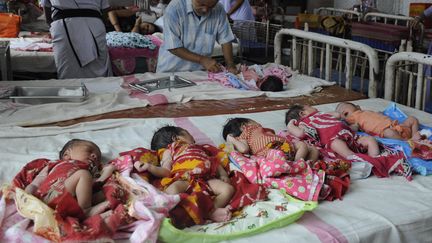 La maternité d'un hôpital d'Agartala, dans l'Etat indien de Tripura, le 11 juillet 2014. Photo d'illustration. (ARINDAM DEY / AFP)