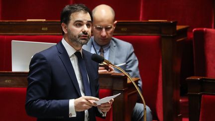 Laurent Saint-Martin, député LREM du Val-de-Marne et rapporteur général du budget à l’Assemblée nationale, le 20 mars 2020. (LUDOVIC MARIN / POOL)