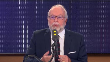 Wallerand de Saint-Just, trésorier du RN, invité de franceinfo le mercredi 31 juillet 2019. (FRANCEINFO / RADIOFRANCE)